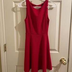 Francesca’s Red Open Back Skater Dress